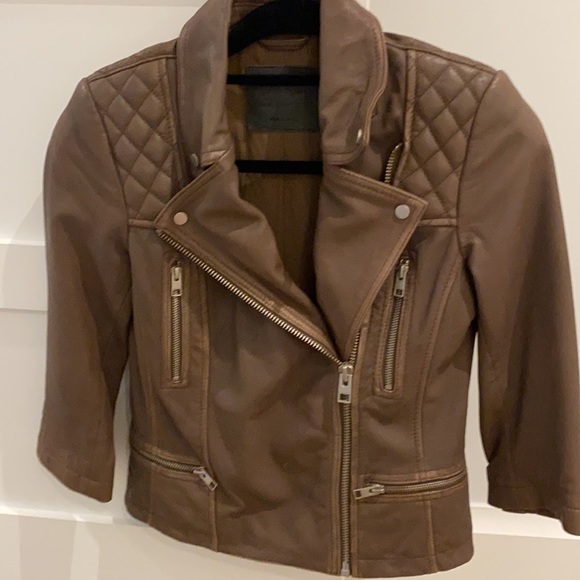 All Saints Leather Jacket -US size 2 - Picture 4 of 9